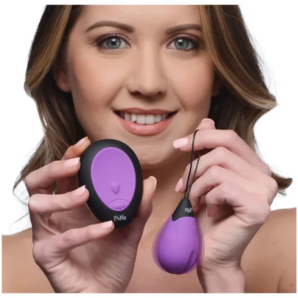 10X Silicone Vibrating Egg – Purple
