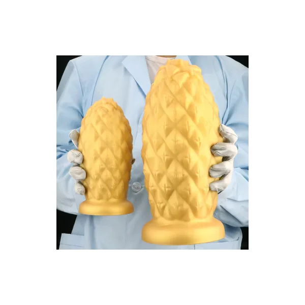 13cm Thick Pineapple Shape Gold Huge Dildo