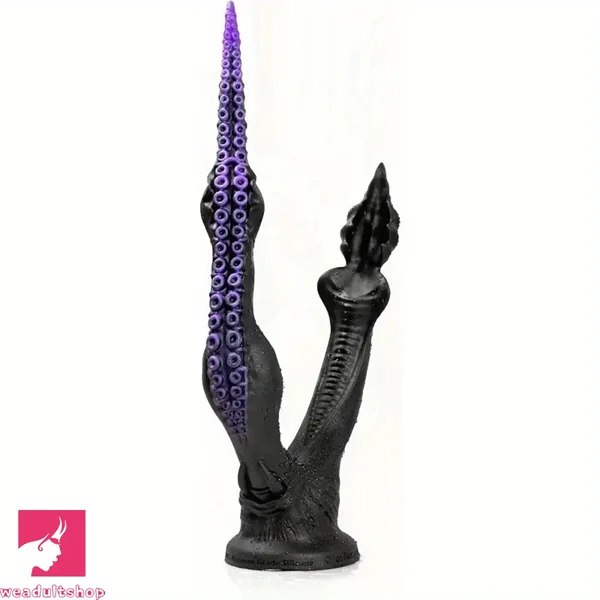 16.53in Tentacle Odd Cock Silicone Dual-Headed Monster Suction Cup Dildo
