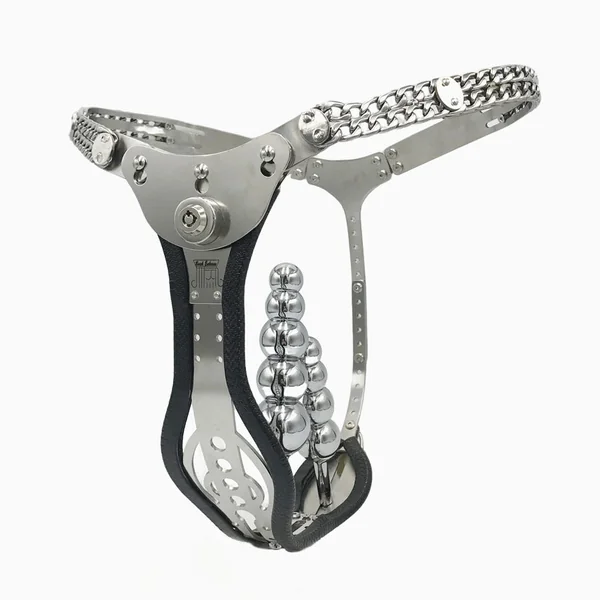 316 Stainless steel hollow female Chastity belt with vagina anal plug for women