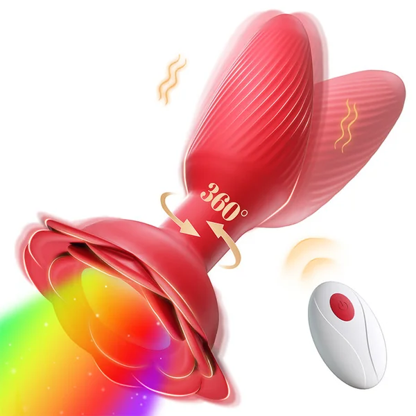 360° Rotating Pleasure Toy with LED & Remote Control