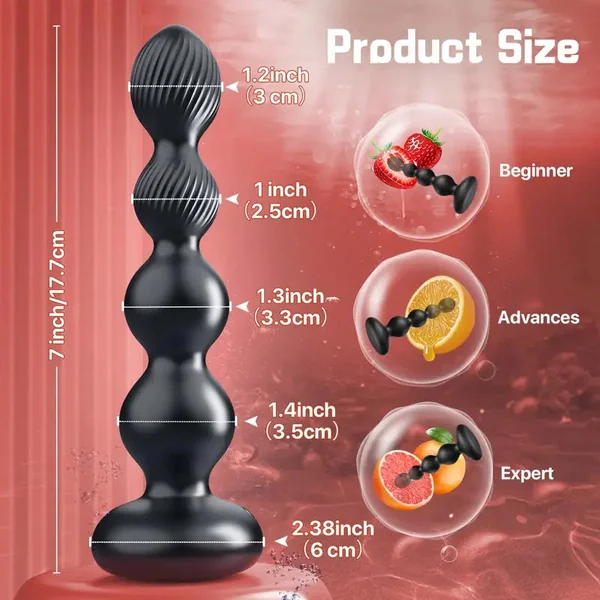 360° Rotating Vibrating Butt Plug 10 Modes Massager App Remote Control