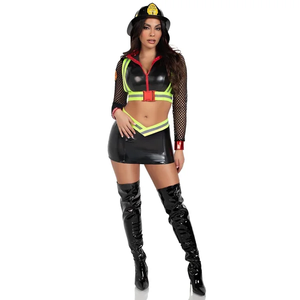 3 Piece Fire Alarm Fire Fighter Costume Set