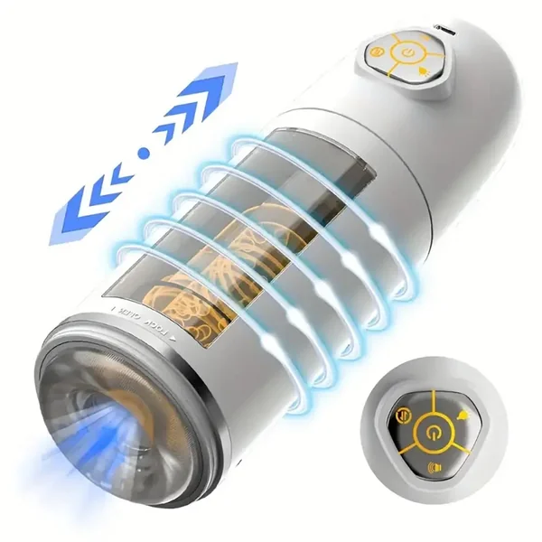 3D Realistic Vagina Thrusting Rotation Automatic Stroker Sex Toy