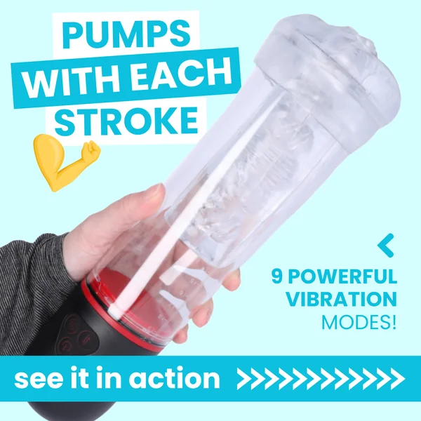 3-in-1 Brotar Vibrating Penis Pump, Stroker, & Sucker