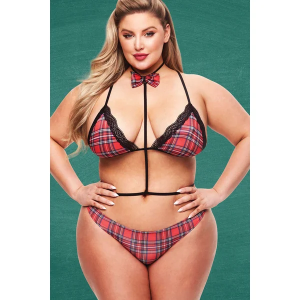 3Pc Baddie Schoolgirl Set | Plus Size