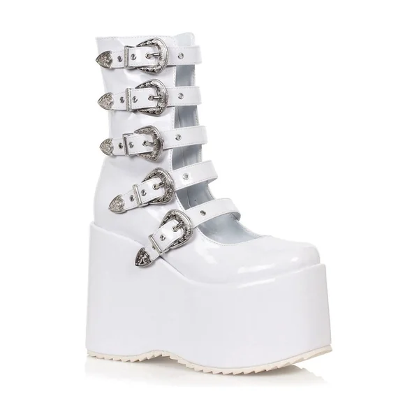 500-ASH Ankle Boot | White Faux Leather
