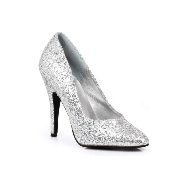 511-GLITTER Pump | Silver Glitter Glitter