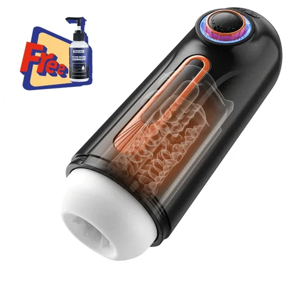 【5.7 IN Depth】Bestvibe 6 IN 1-10 Vibrating & Thrusting Fleshlight 4 Sucking Sex Toy Male Maturbator