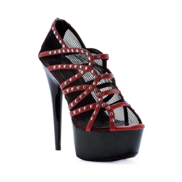 609-CASEY Platform Sandal | Red Patent