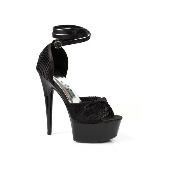 609-CHIFFON Platform Sandal | Black Patent