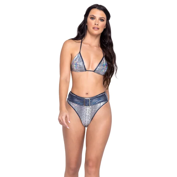 6320 - Snake Skin Triangle Tie-Top