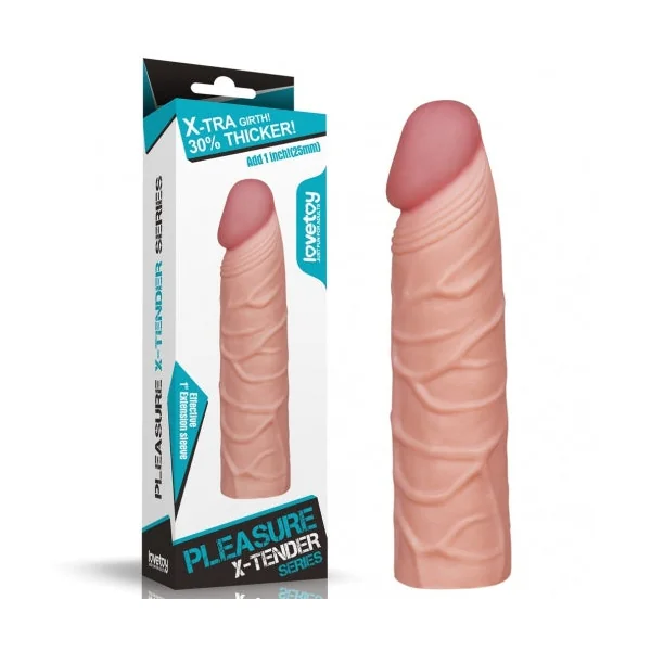 6.8" Super-realistic penis extension sleeve - Flesh