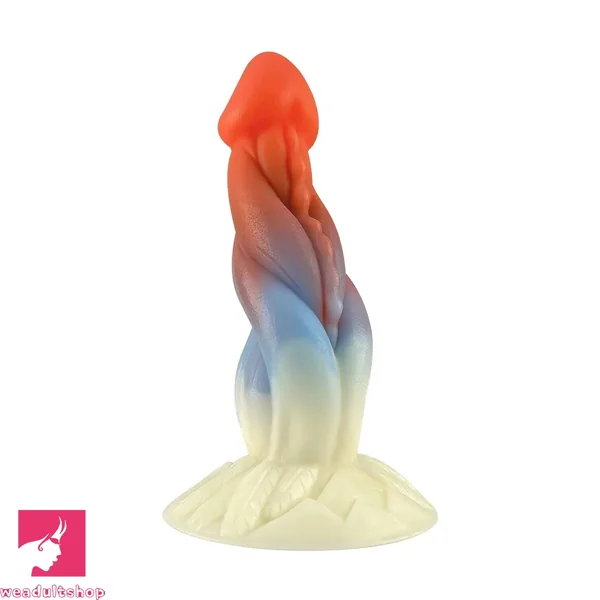6.8in Gradient-Colored Realistic Alien Soft Touch Fantasy Spiral Dildo