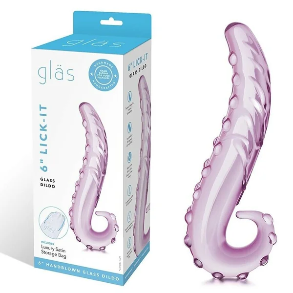 6 Inch Lick-it Glass Dildo