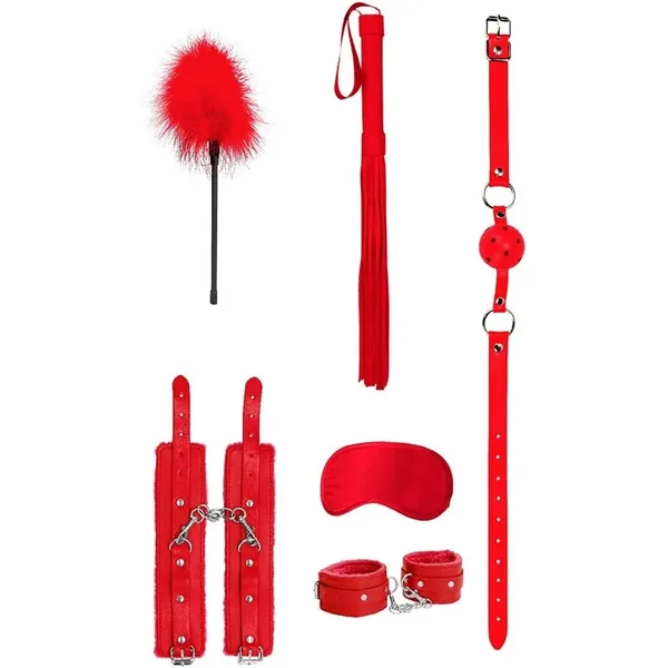 6-Piece Beginner Bondage Kit Red
