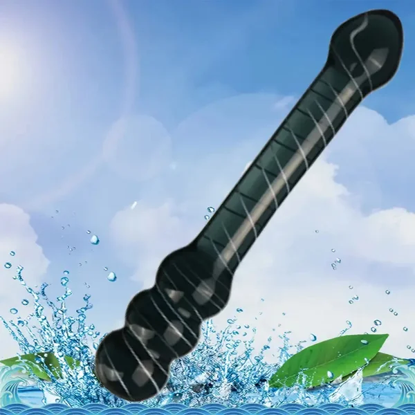 7.87in Elegant Double-Ended Crystal Glass Dildo Wand Smooth Stimulator