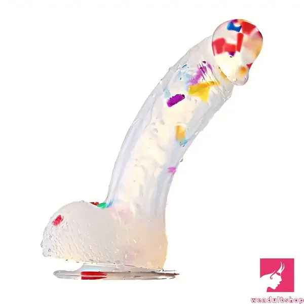 7.8in Realistic Confetti Silicone Soft Dildo For Anus Vaginal Orgasm