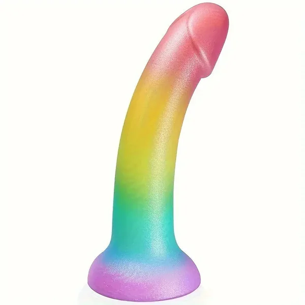 7in Liquid Silicone Soft G Spot Anal Suction Cup Dildo For Women Pleasure