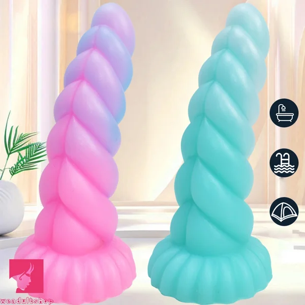 8.26in Fantasy Luminous Silicone Soft Dildo For Women Clit Masturbation