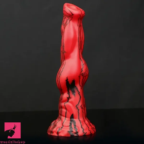 8.46in Realistic Animal Dog Dildo Fantasy Monster Red Prostate Massager
