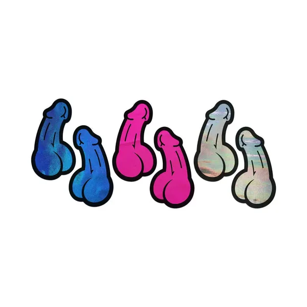 A Bag of Dicks Pasties: 3-Pack of Penis Pasties for Nipples & Skin