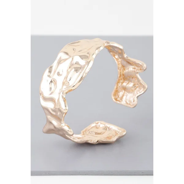 Abstract Ripple Open Cuff Bracelet