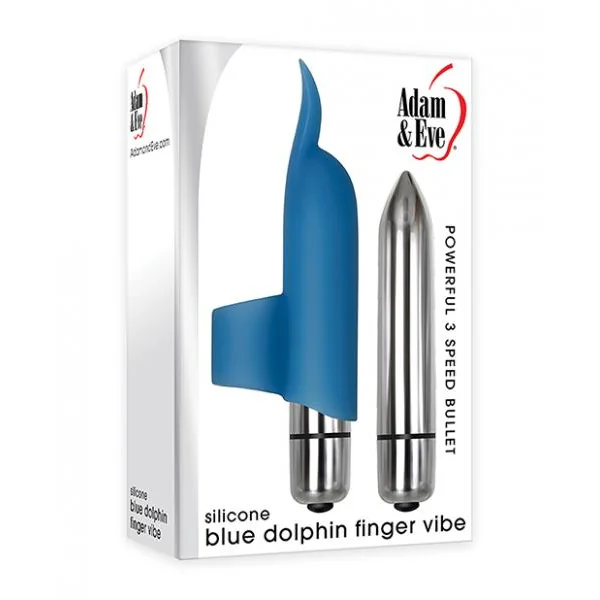 Adam & Eve Blue Dolphin Finger Vibe
