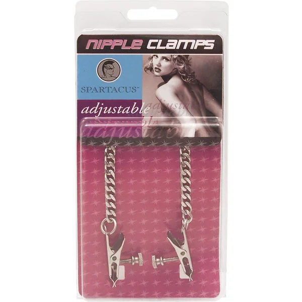 Adjustable DuckBill Nipple Clamps - Jewel Chain