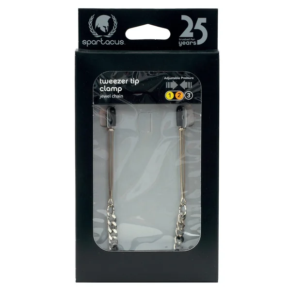 Adjustable Tweezer Nipple Clamps w/Jewel Chain