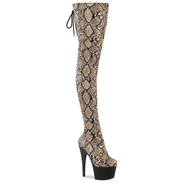 ADORE-3008SP-BT Animal Faux Leather Thigh Boot