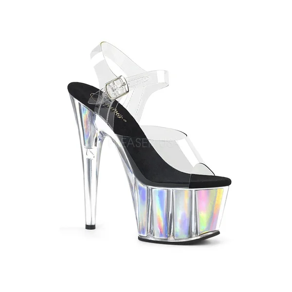 ADORE-708HGI Platform Sandal | Clear Vinyl