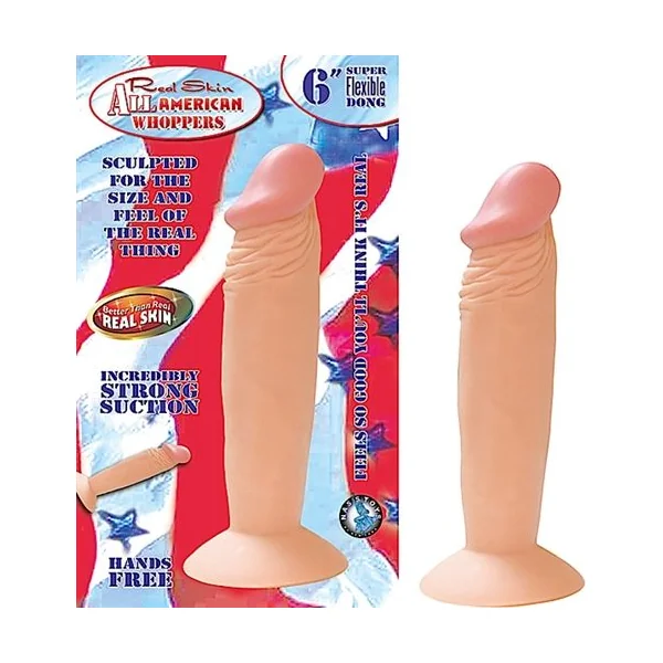 All American Whoppers Realistic 6 Inch Suction Cup Dong