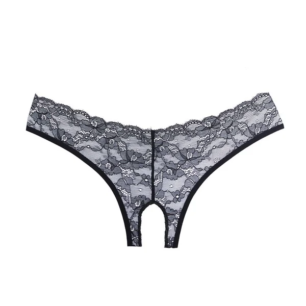 Allure Open Panty With Lace Front & Lace Strap Back