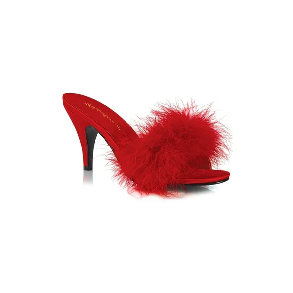 AMOUR-03 Slide | Red Genuine Satin