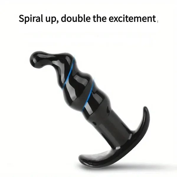 Anal Plug Shape Simulation of Spiral Shape Dildo G-spot Butt Plug Adult Toy