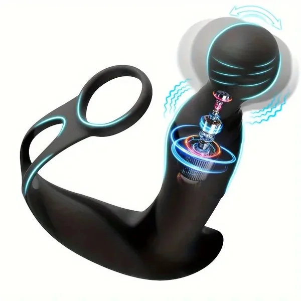 Anal Vibrator Ring 9 Wiggling Swing Vibrating Beads Prostate Vibrator