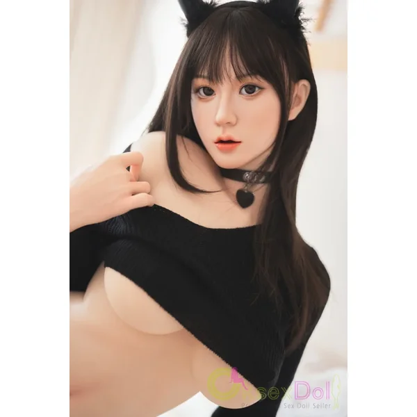 Ann 158cm/5.18ft T10 Top Fire Doll Cute Virgin Devil Cosplay Real Doll ROS Silicone Moaning Face Sex Doll