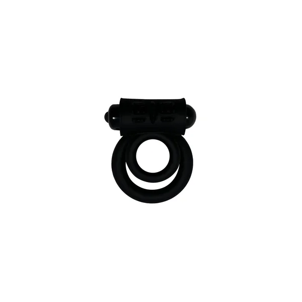 Anvil Dual Tickler Vibrating Cock Ring in Black