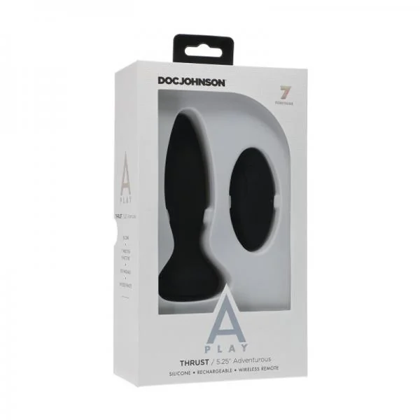 A-play Thrust Adventurous Anal Plug Rechargeable W/ Remote Black