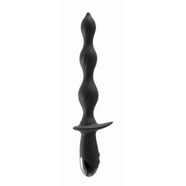 Ass-Sation Deep Dive Contoured Wand Rechargeable Silicone Anal Probe – Black