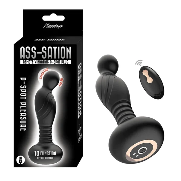 Ass-sation Vibrating P-Spot Probe USB Rechargeable Remote Control Butt Plug