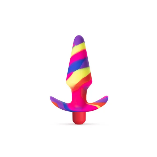 Avant Free Spirit Silicone Vibrating Anal Plug, 3.5 Inch Insertable, 1.5 Inch Max Width, Scarlet