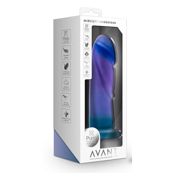 Avant Midnight Rendezvous Silicone Dildo - Ocean