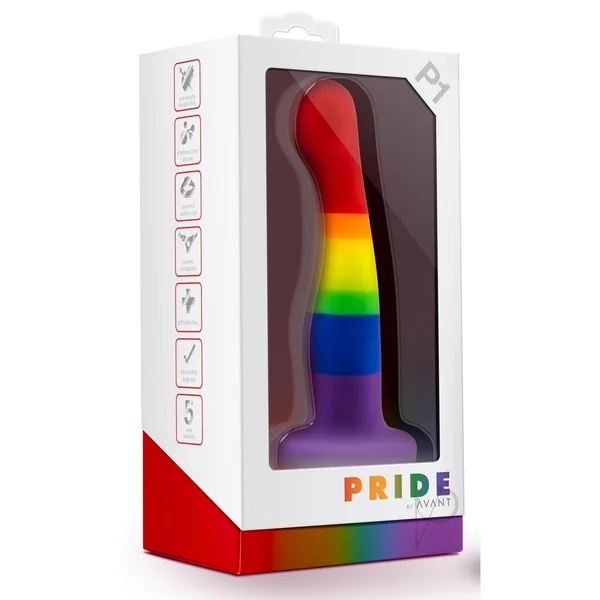 Avant Pride P1 Freedom Silicone Dildo 6in - Multicolor