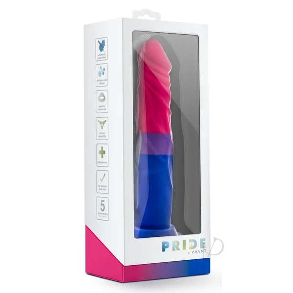 Avant Pride P8 Love Silicone Dildo 7.5in - Multicolor