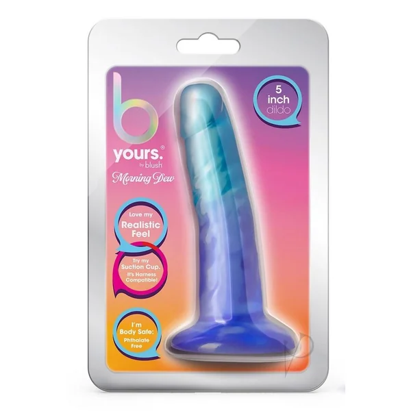 B Yours Morning Dew Dildo 5in Indigo - Blue/Aqua