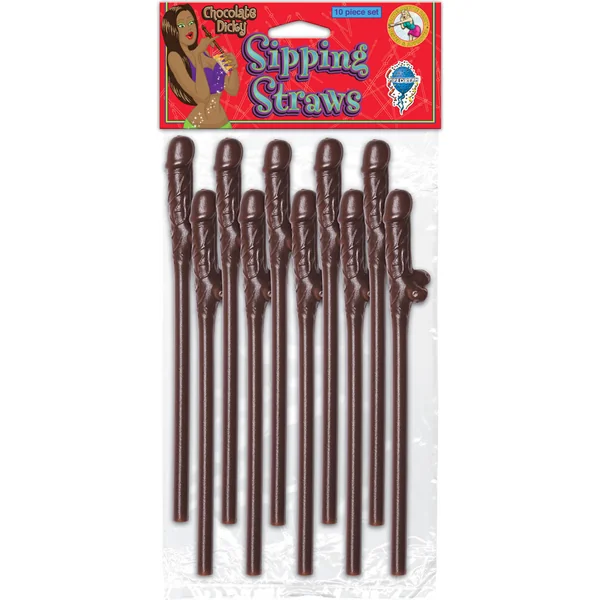 Bachelorette Party Favors Chocolate Dicky Sipping Straws 10 Each Per Pack