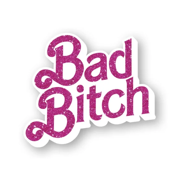 Bad Bitch Barbie-Inspired Pink Sparkle Enamel Pin