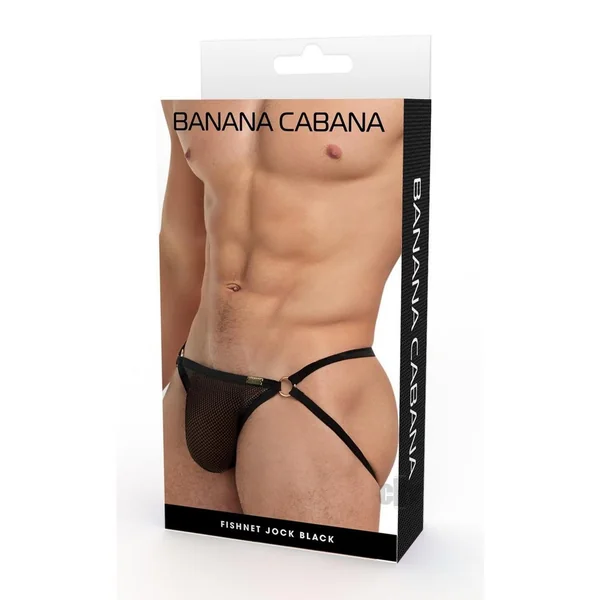 Banana Cabana Jock Lg/xl Black
